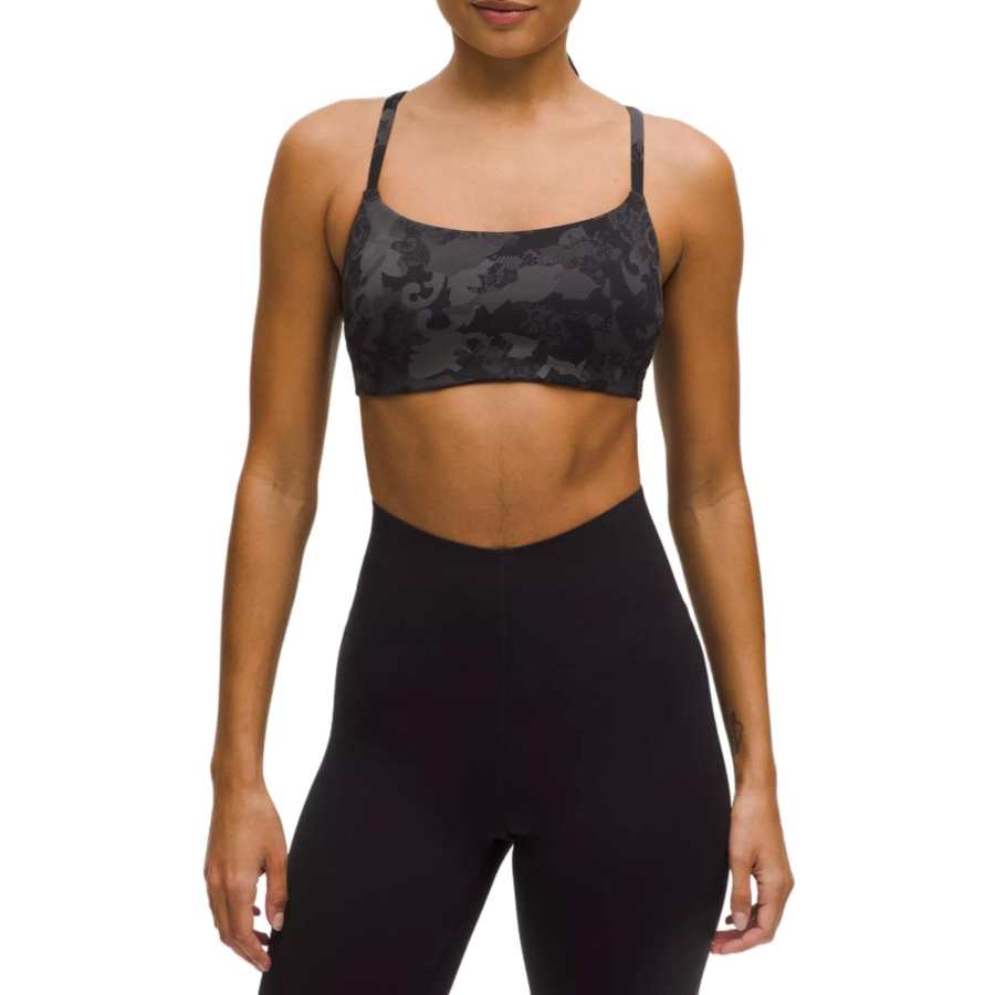 Lululemon Wunder Train Sports Underwear Women's Black Floral