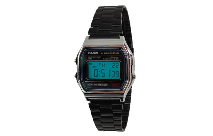 CASIO CASIO Custom Collection Quartz Movement Stainless Steel Strap Watch Unisex Black Dial