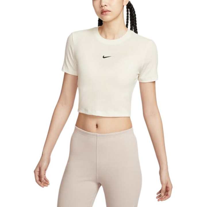 Nike Nike T Shirts Women's Ecru Crew Neck Moderate Other
