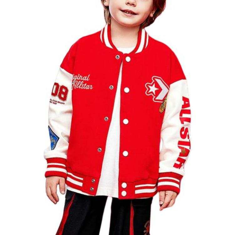 Converse x GLADEE Baseball Jacket All Star Converse Red Children Aged 3 7 Years Old