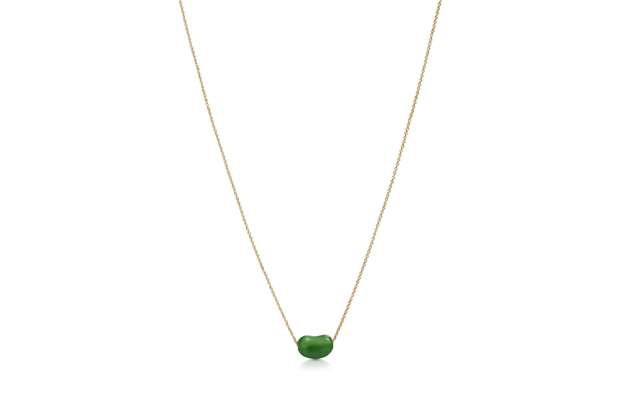 TIFFANY & CO. Elsa Peretti® 18K Gold, Green Jade Necklaces Women's Gold