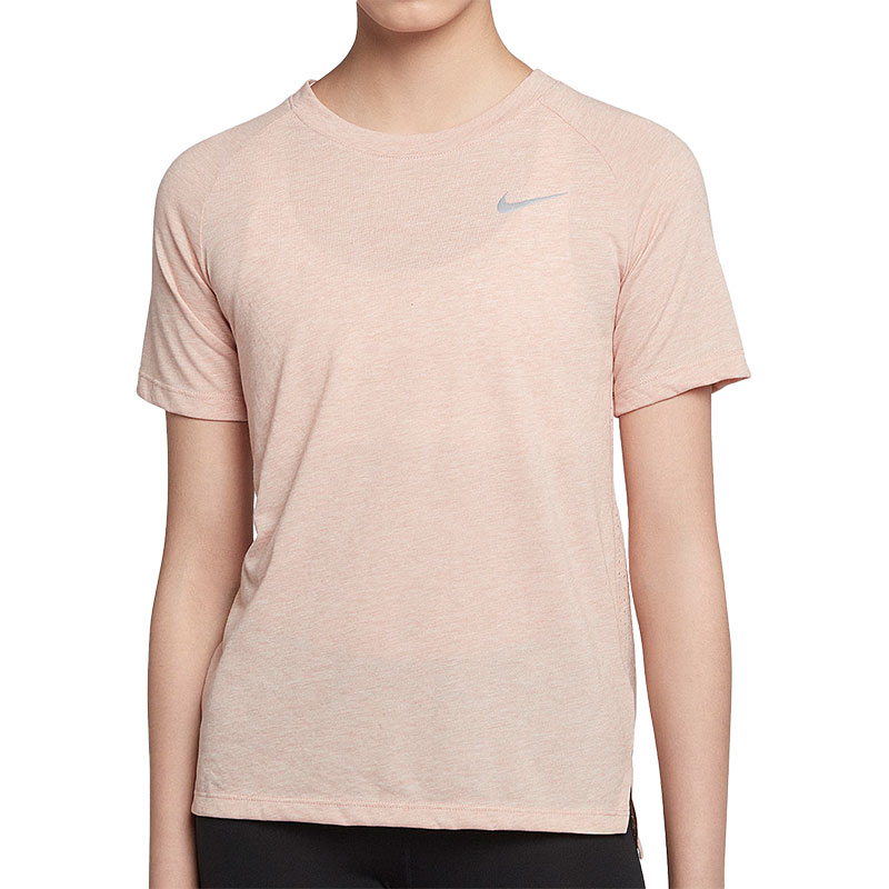 Nike Nike T Shirts Women's Pink Crew Neck Moderate