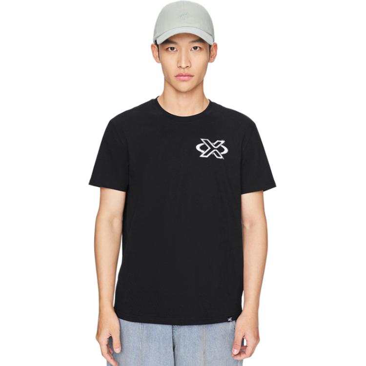 Lee Lee T Shirts Men's Black Crew Neck Moderate