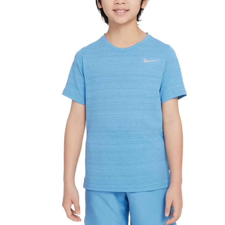 Nike Nike DRI FIT MILER T Shirt Blue Teenagers