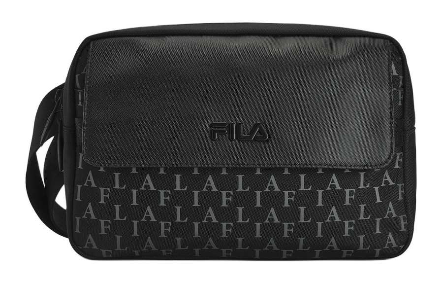 FILA Fabric Crossbody Bags Unisex Jet Black