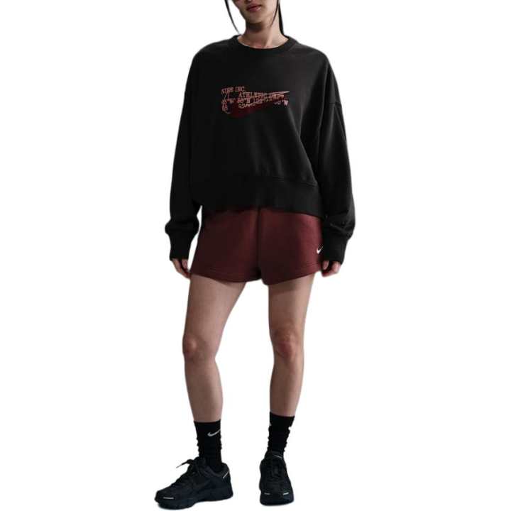 Nike Nike Sweatshirts Women's Black Crew Neck Moderate