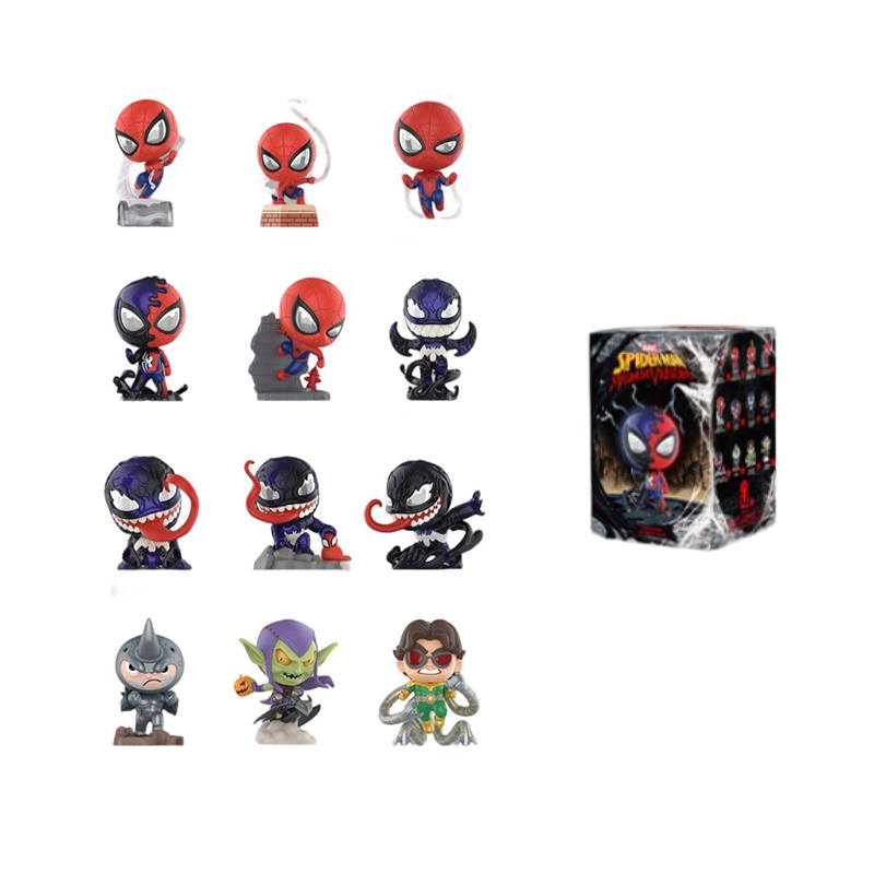 POP MART POP MART Marvel Little Spider And Venom Collection 100% Mystery Boxes Single Mystery Box/Whole Box 12 Pcs