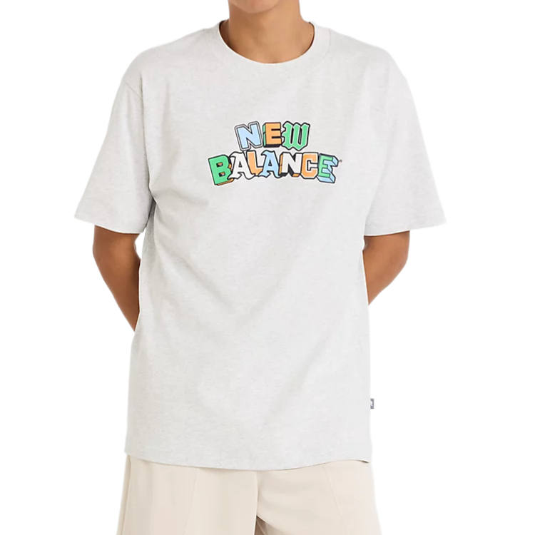 New Balance New Balance T Shirts Men's Gray Crew Neck Moderate