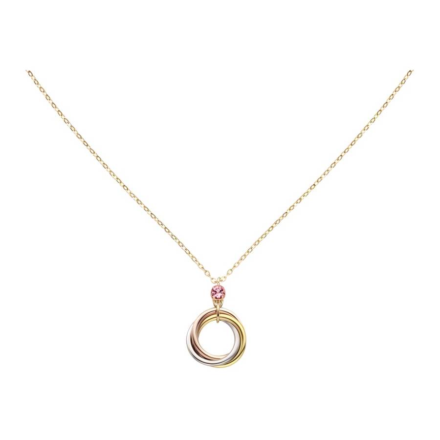 CARTIER Trinity Series White Gold Spinels Necklaces Unisex Multicolor