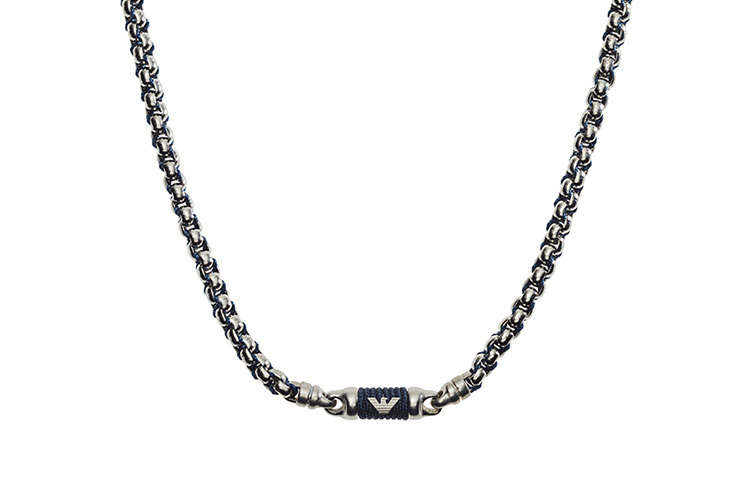 EMPORIO ARMANI Stainless Steel Necklaces Men's Black