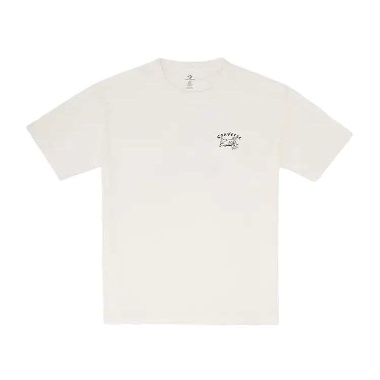 Converse Converse T Shirts Men's Beige Crew Neck Moderate