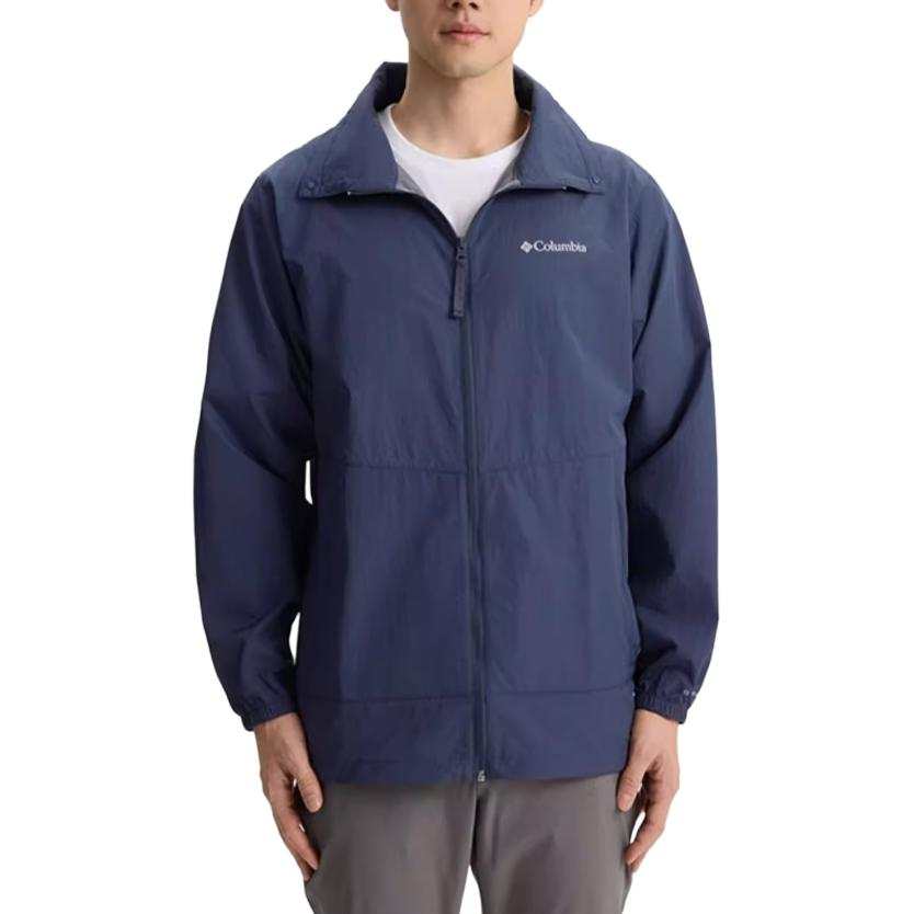 Columbia Breathable And Quick Dry Abrasion Resistant Cooling UV Protection Sun Protection Clothing Men's Blue