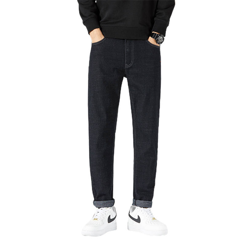 BALENO Jeans Men's Black Moderate Straight Fit Pants