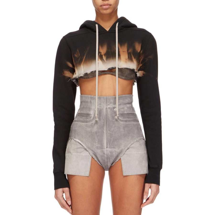 Rick Owens DRKSHDW Cropped Hoodie