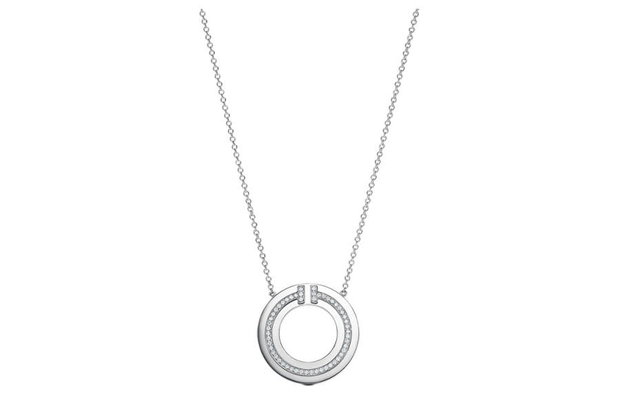 TIFFANY & CO. T Necklaces Women's White Gold