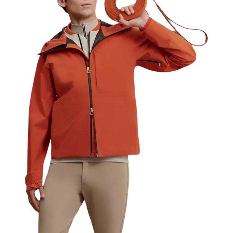 HERMES HERMES Jackets & Coats Men's Orange