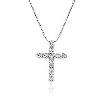 KING OF BLING 925 Sterling Silver Synthetic Cubic Zirconia Moissanite Necklaces Unisex