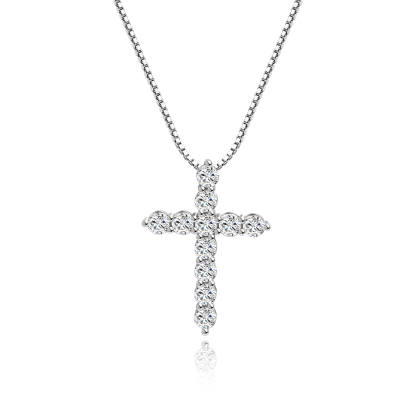 KING OF BLING 925 Sterling Silver Synthetic Cubic Zirconia Moissanite Necklaces Unisex