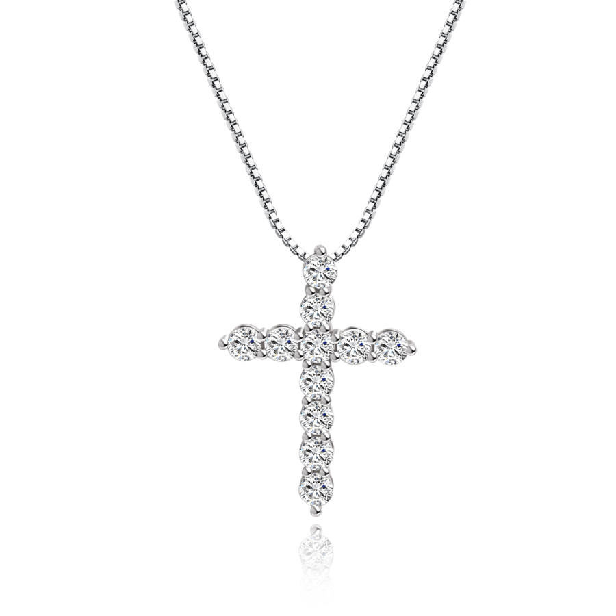 KING OF BLING 925 Sterling Silver Synthetic Cubic Zirconia Moissanite Necklaces Unisex