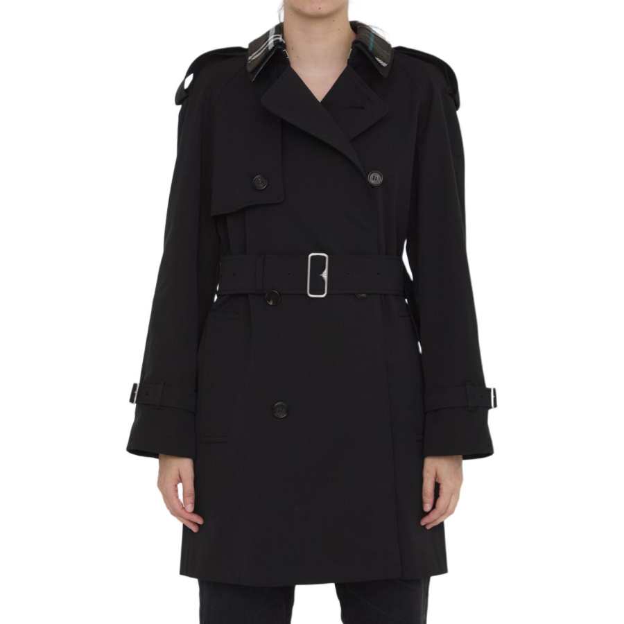 Burberry Double Breasted Belted Waist Coat