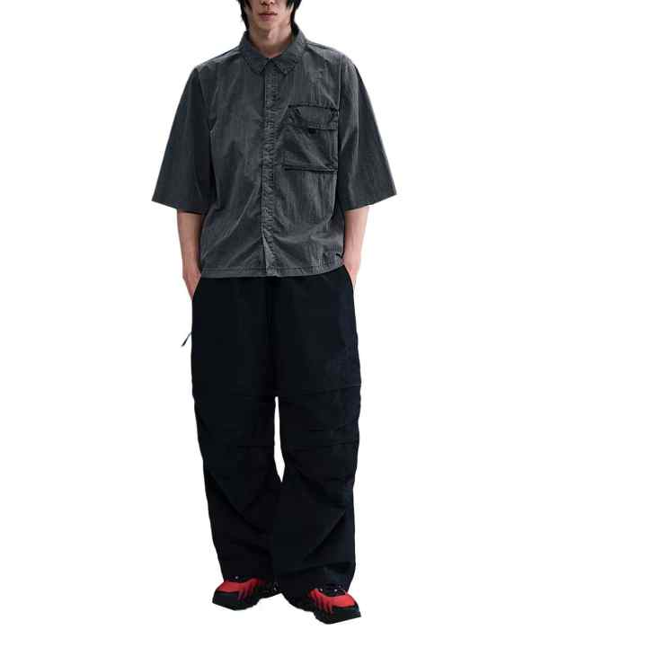 Nike Nike Swoosh Shirts Men's Black Lapel Moderate