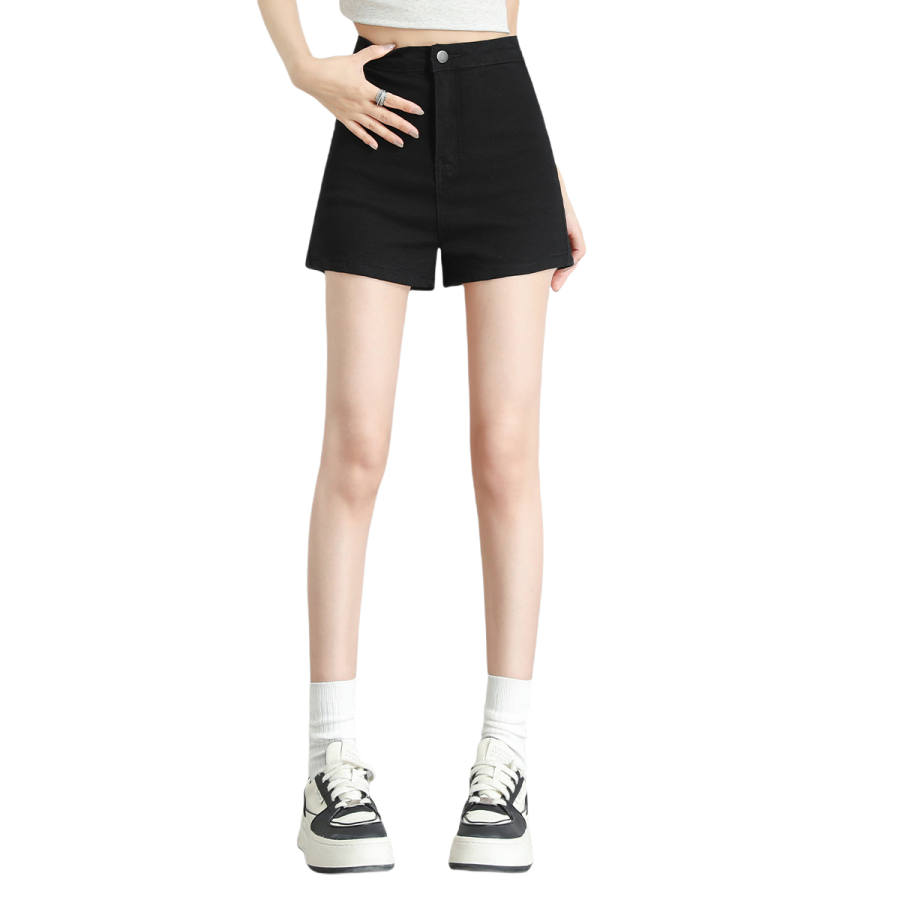 BALENO Denim Shorts Women's Black Thin A Line