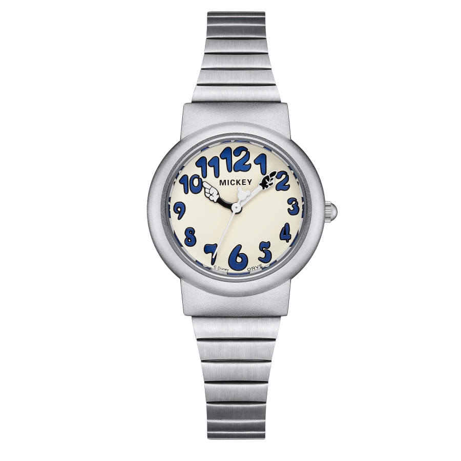 Disney Mickey Mouse Quartz Movement Steel Strap Watch Women's Watch White Dial