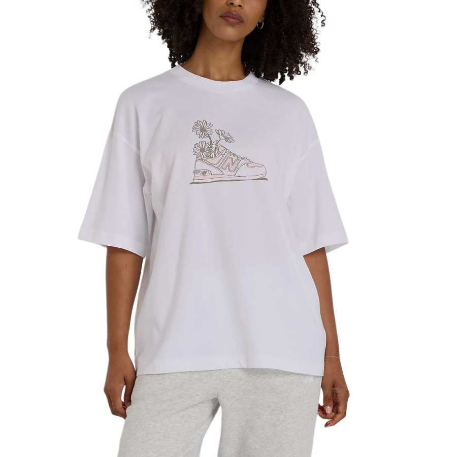 New Balance New Balance Flower SS25 T Shirt Women's White
