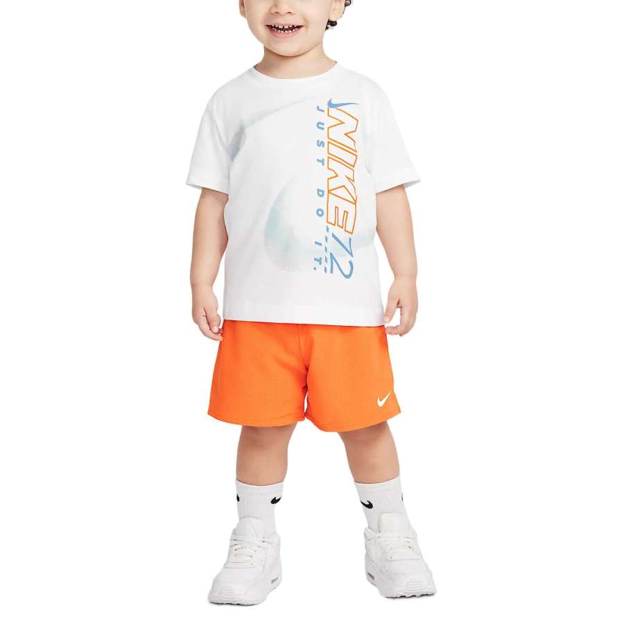 Nike Nike Casual Sportswear Dri Fitwoven SS25 Set Safety Orange Infant And Toddler