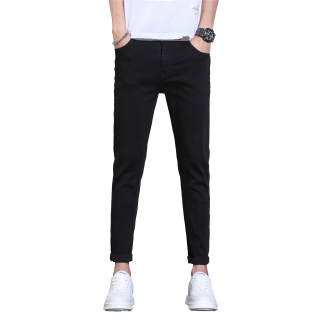 FUERZA Jeans Unisex Black Moderate Cuffed Pants