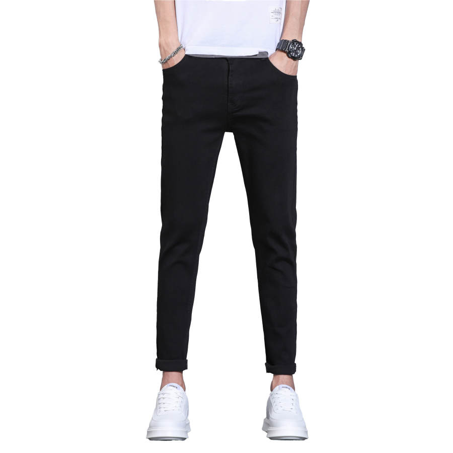 FUERZA Jeans Unisex Black Moderate Cuffed Pants