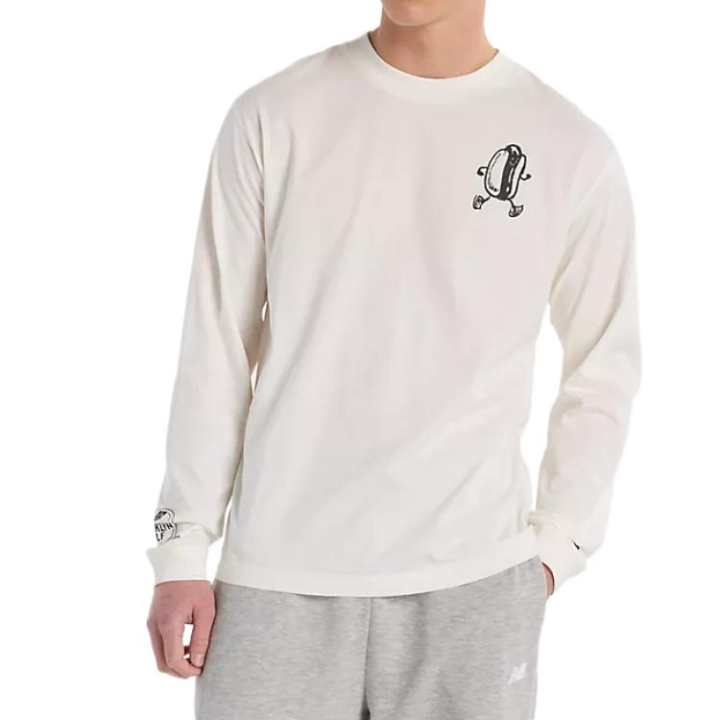 New Balance New Balance RBC Brooklyn Half Graphic Long Sleeve Sweatshirt Men's White