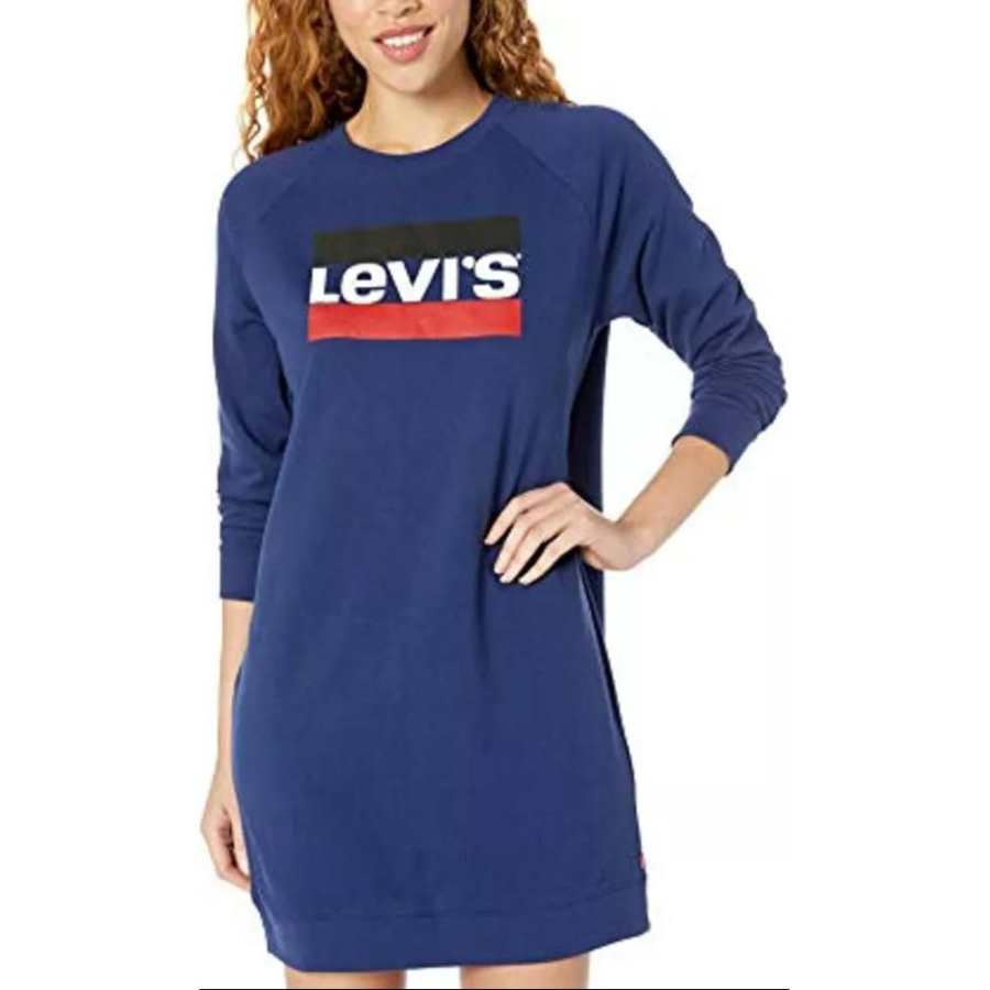 Levis Long Sleeved Dress Women's Blue