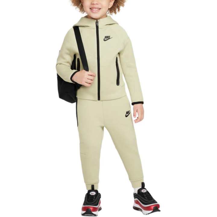 Nike Nike Casual Sportswear Tech Fleece Olive Green Children Aged 3 7 Years Old