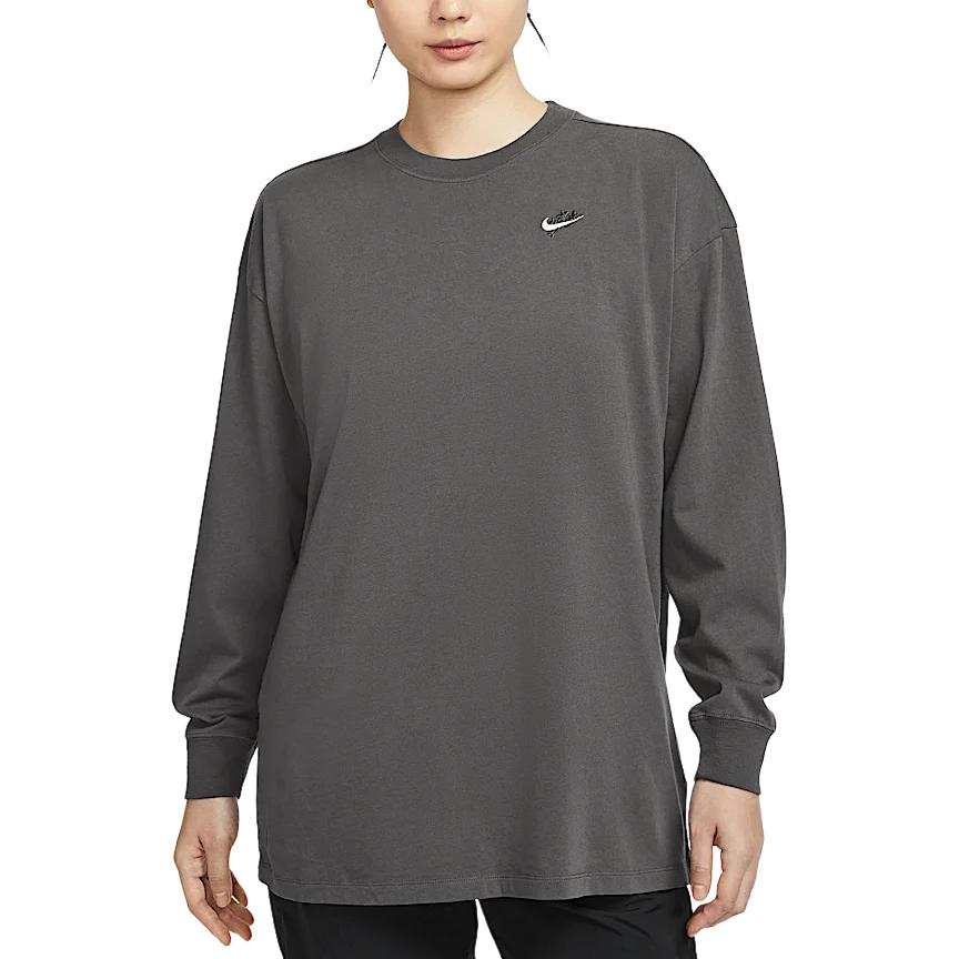 Nike Nike Sportswear Drop Shoulder Sleeve T Shirt Women's Medium Gray