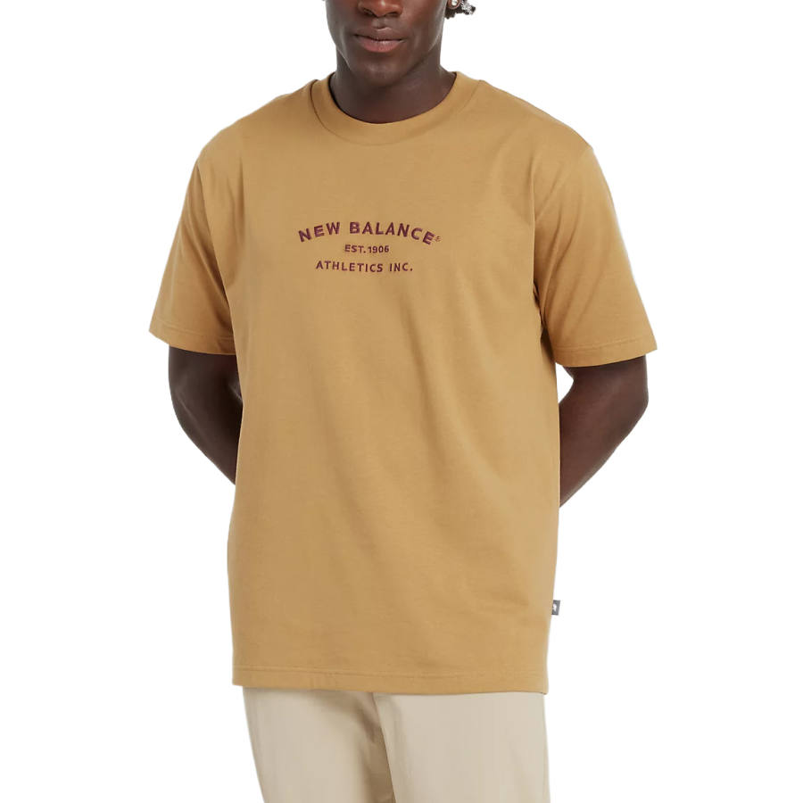 New Balance New Balance T Shirt Men's Plain Brown