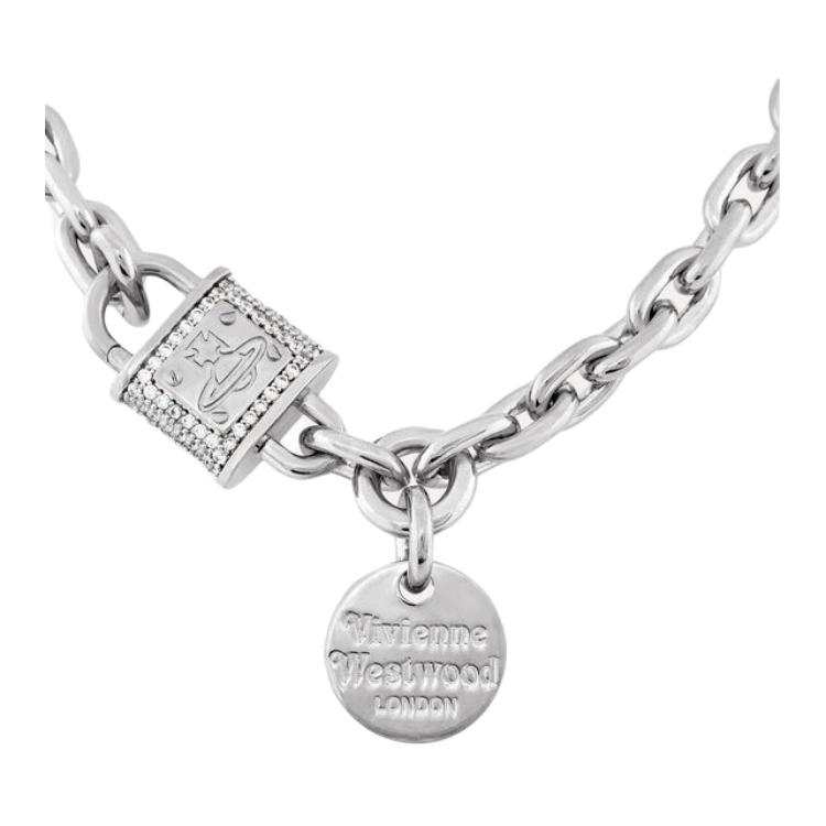 Vivienne Westwood Brass, Zircon Necklaces Women's Silver