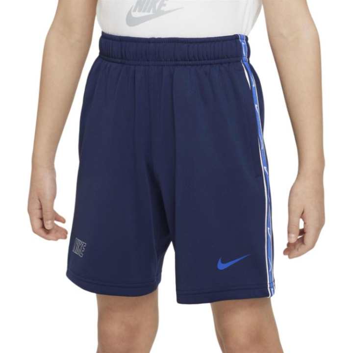 Nike Nike Shorts Kids' Apparel, Solid Color Patch Pocket Elastic 3/4 Kids' Blue