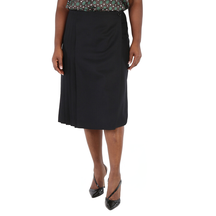 Burberry FW23 Casual Long Skirt Women's Black