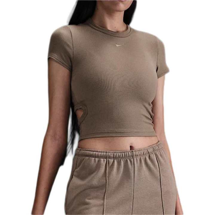 Nike Nike T Shirts Women's Brown Crew Neck