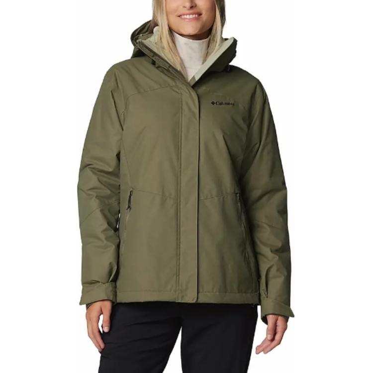 Columbia Omni Heat Waterproof, Windproof, Breathable, And Thermal Windbreaker Jacket Women's Green