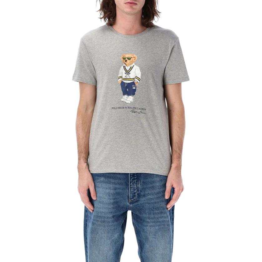 Polo Ralph Lauren Polo Bear T Shirt Custom Slim Fit Men's Gray