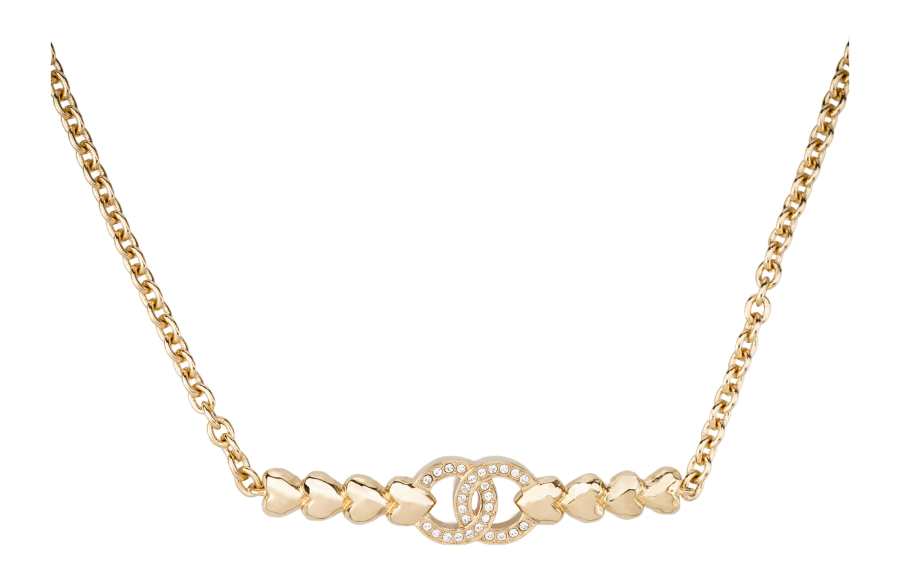 CHANEL 23S Crystal, Metal, Rhinestone Necklaces Women's Gold