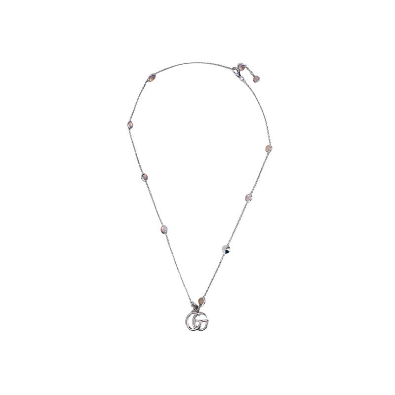 GUCCI Double G Mother Of Pearl Necklace