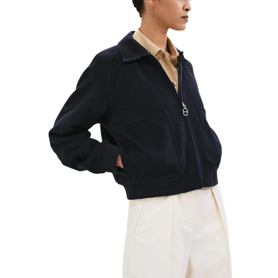 HERMES HERMES Jackets & Coats Women's Ocean Blue