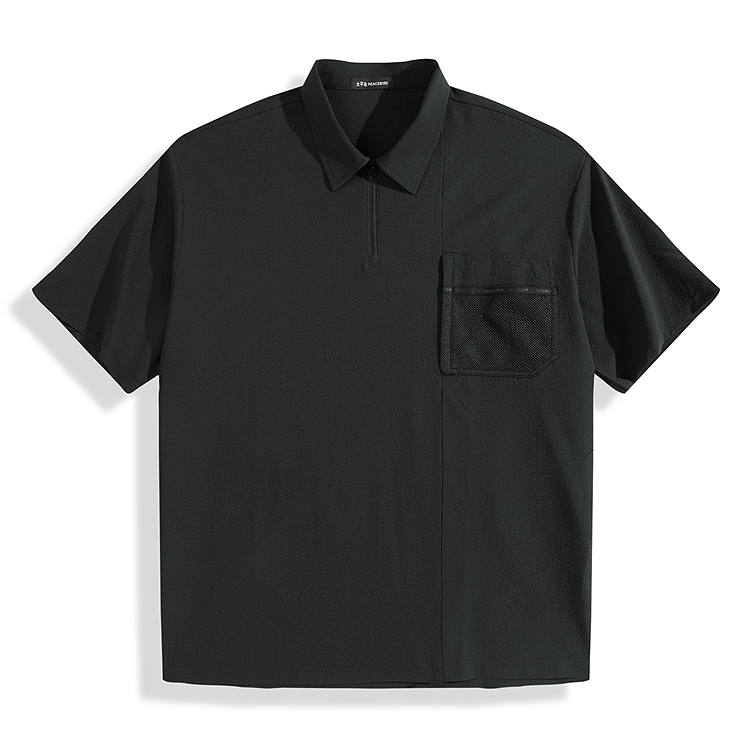 PEACEBIRD MEN Polo Shirt Men's Diverse Black, Batch 1