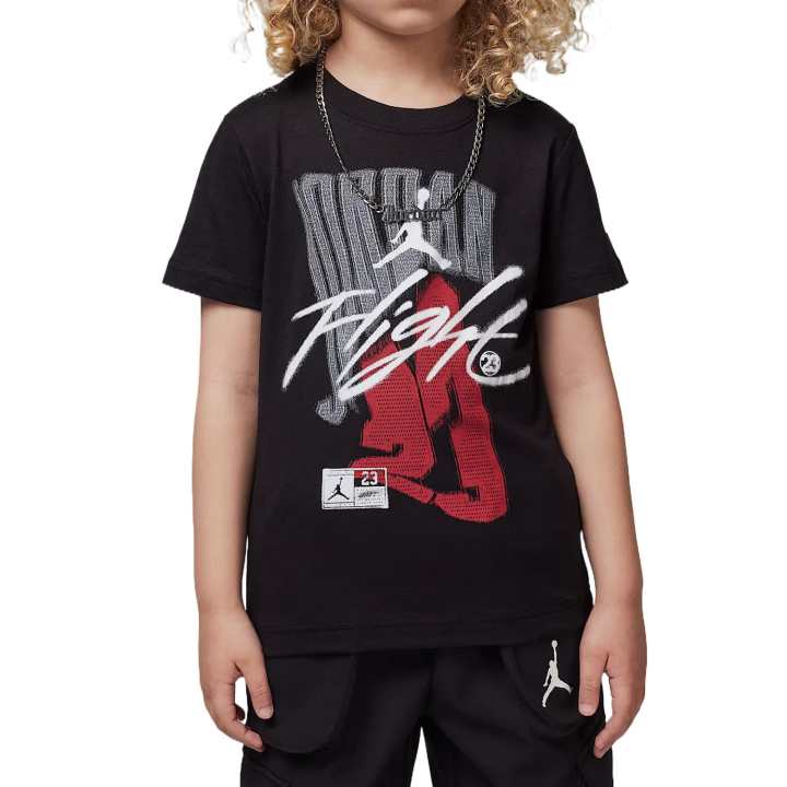 Jordan Jordan FlightFade Away T Shirt SS25 Black Children Aged 3 7 Years Old