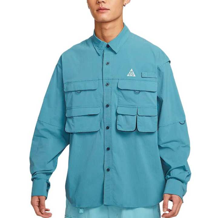 Nike Nike ACG 'Orb Weaver' Shirt Men's Smoke Blue/Lightning Blue/Mountain White