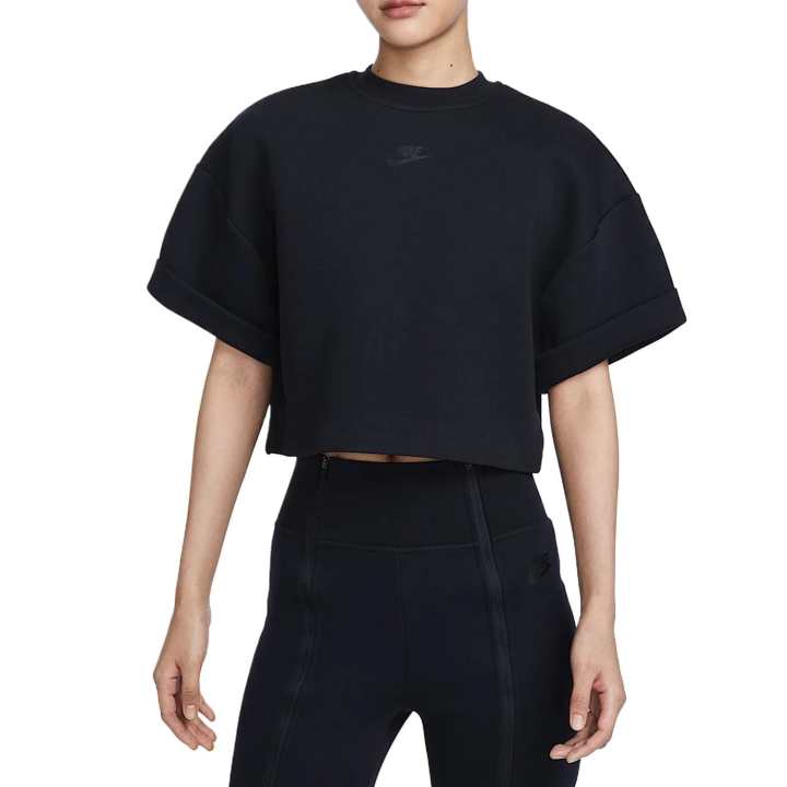 Nike Nike Sportswear Tech Fleece Drop Shoulder Sleeve T Shirt Women's Black