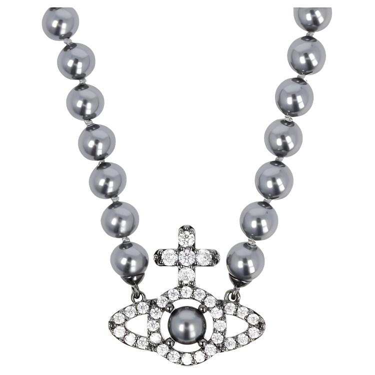 Vivienne Westwood Olympia Orb charm Pearl Necklace